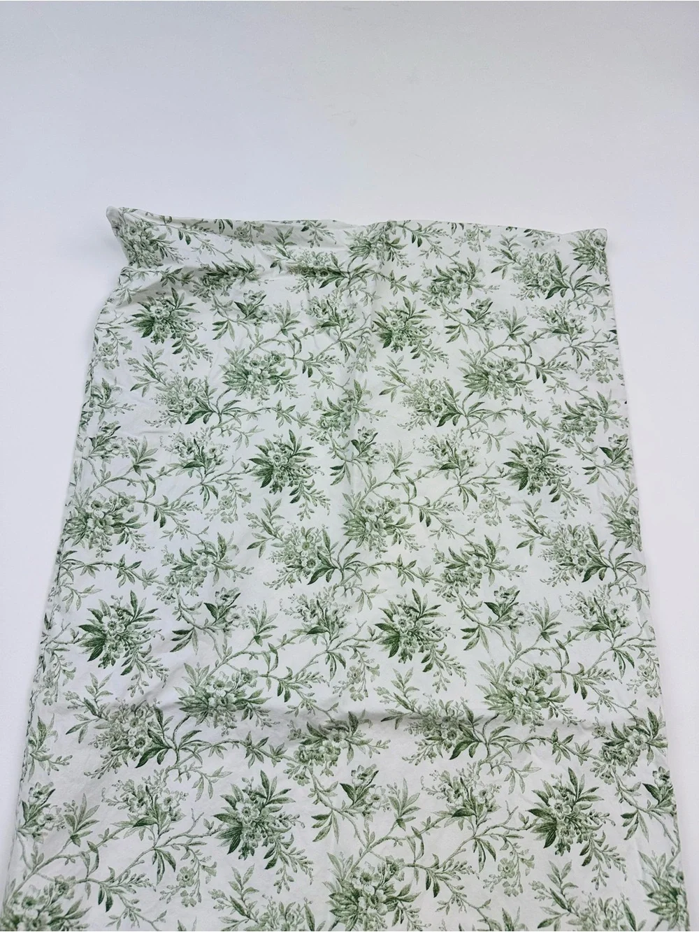 Laura Ashley Cottagecore Green Floral Standard Pillow Sham Cotton